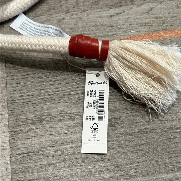 NWT Madewell Rope Belt - Picture 4 of 5